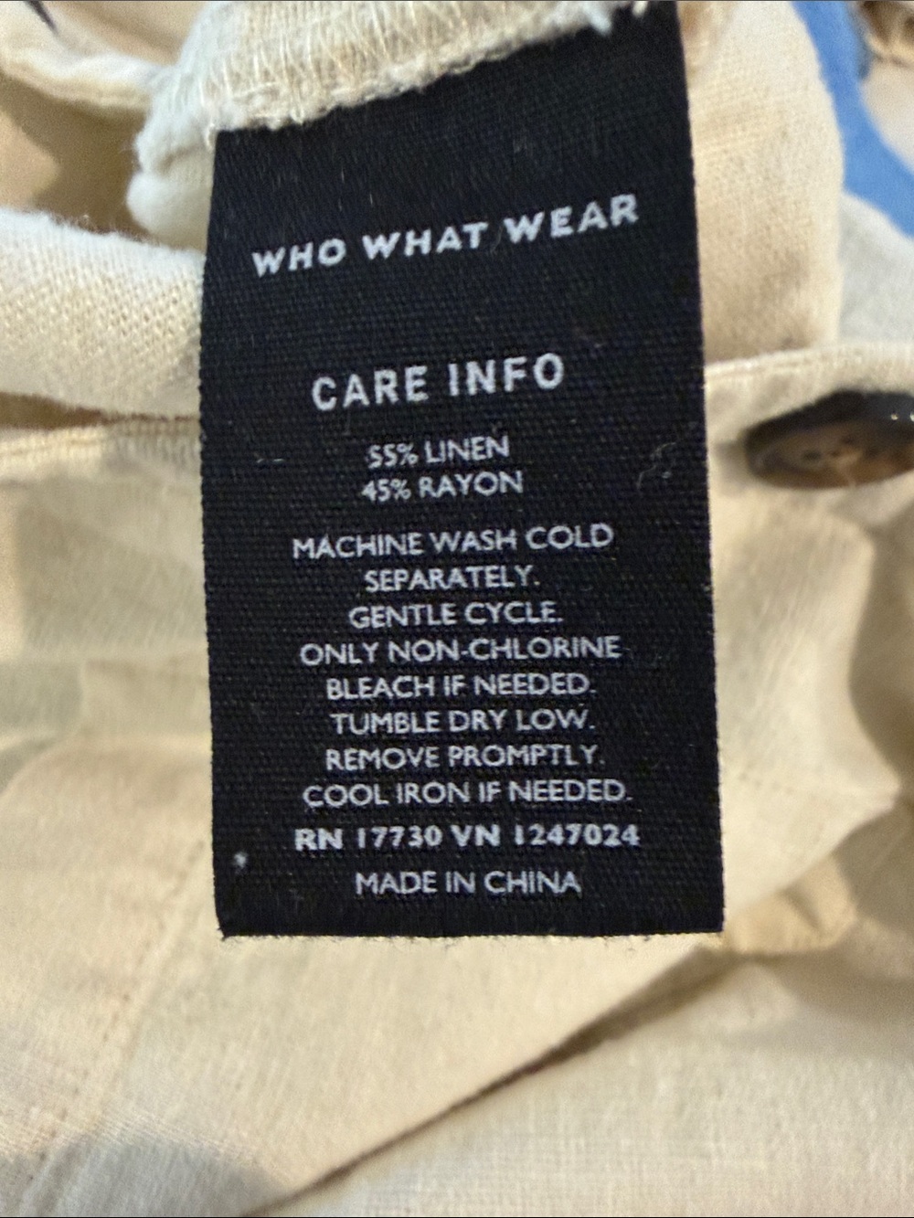 Who What Wear Cream button front jumpsuit Jumpsuit - Picture 6 of 6